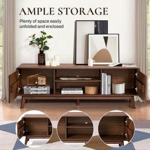 63" Mid-Century Modern TV Stand with Storage