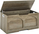 Retro Wooden Storage Bench with Safety Hinges