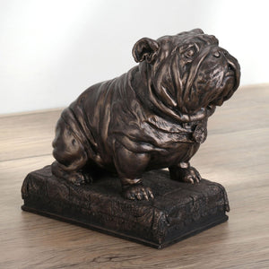 British Bulldog Bookends – Hand Painted Bronze Resin