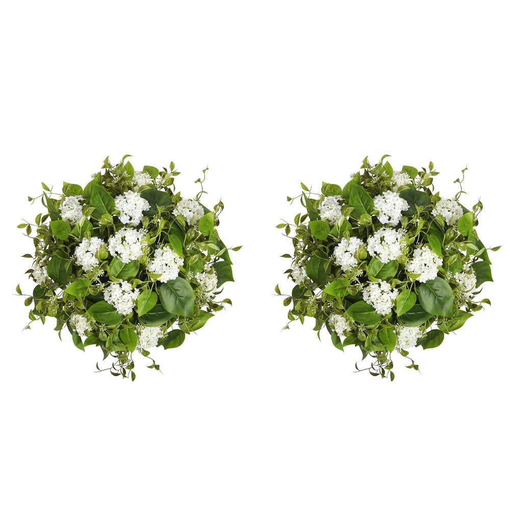 Adjustable Artificial Hydrangea Urn Planter Filler – Set of 2