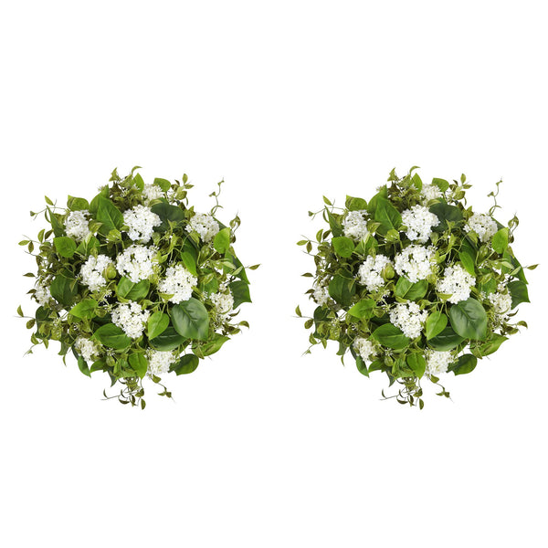 Adjustable Artificial Hydrangea Urn Planter Filler – Set of 2