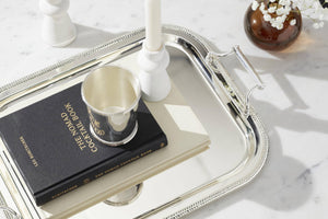 Rectangle Silverplate Tray with Handles
