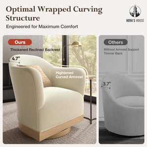 Swivel Barrel Accent Chair – High-Back Armchair