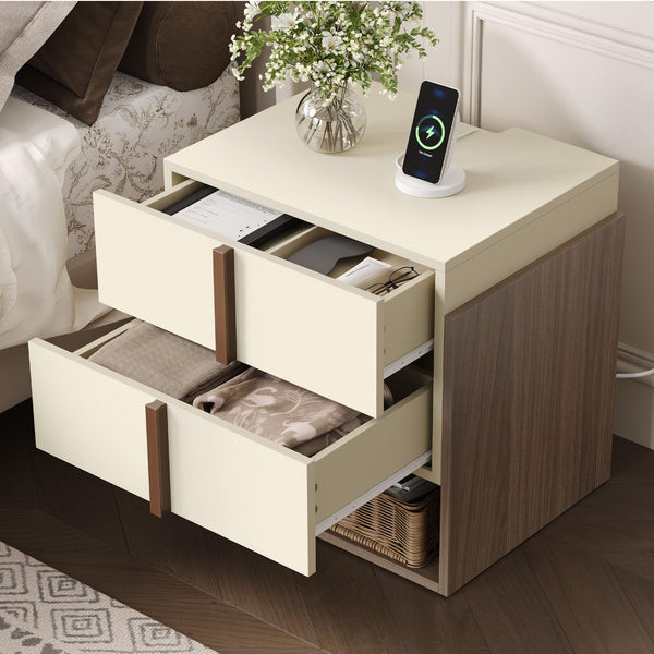 3-Piece Bedroom Set – 6-Drawer Dresser & 2 Charging Nightstands