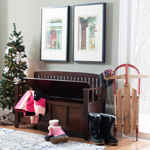 Mission-Style Storage Bench with Lift-Top Seat