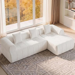 119" Modular Sectional Sofa with Chaise – Chenille, No Assembly