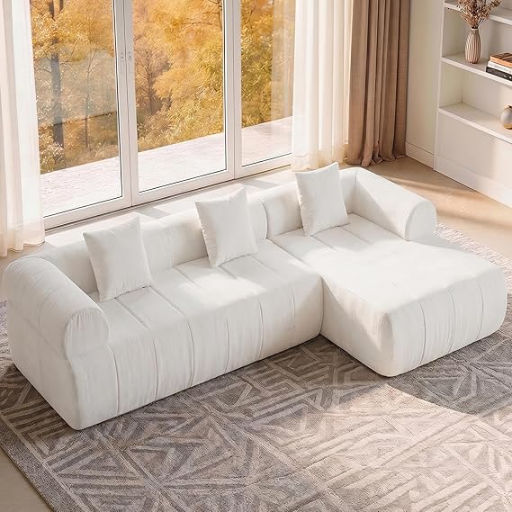 119" Modular Sectional Sofa with Chaise – Chenille, No Assembly