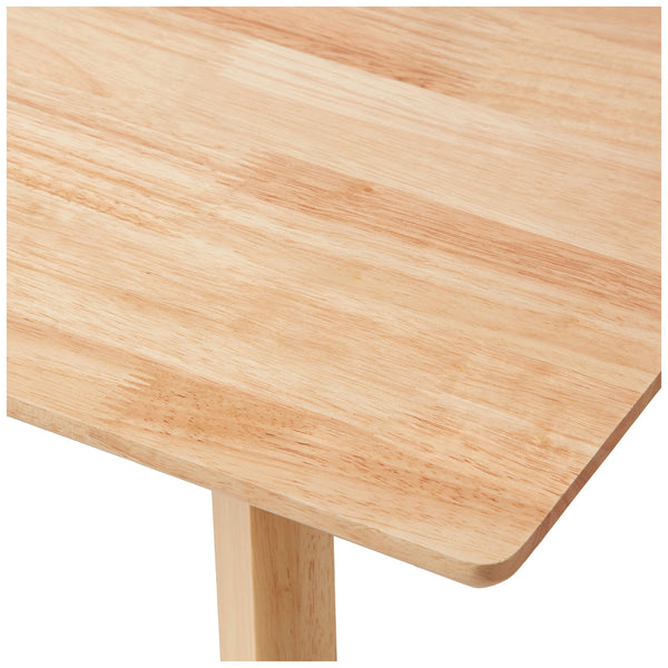Solid Wood Rectangular Dining Table for 4, Natural Wood