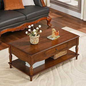 Living Room Coffee Table and End Table Set with Storage Drawers