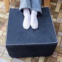 Outdoor Square Foam Ottoman Pouf Footrest 20x20x14