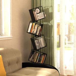 5-Tier Geometric Metal Bookshelf