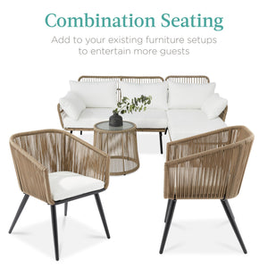 Wicker Patio Dining Chairs Set of 2