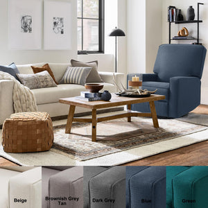 Swivel Glider Rocker Recliner Chair with High Back & Deep Seat