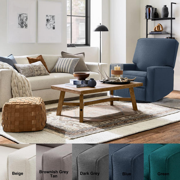 Swivel Glider Rocker Recliner Chair with High Back & Deep Seat