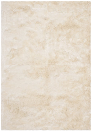 Ivory Handmade Shag Area Rug 3x5 – Soft Flowing Pile for Bedroom, Hallway & Entryway