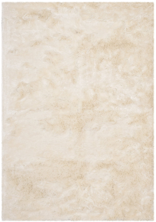 Ivory Handmade Shag Area Rug 3x5 – Soft Flowing Pile for Bedroom, Hallway & Entryway