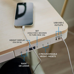 Electric Standing Desk with Drawer – Adjustable Height Sit-Stand Desk