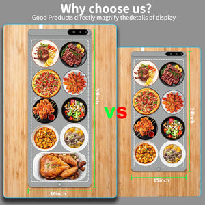Extra Large Electric Food Warming Mat with 6 Temperature Settings