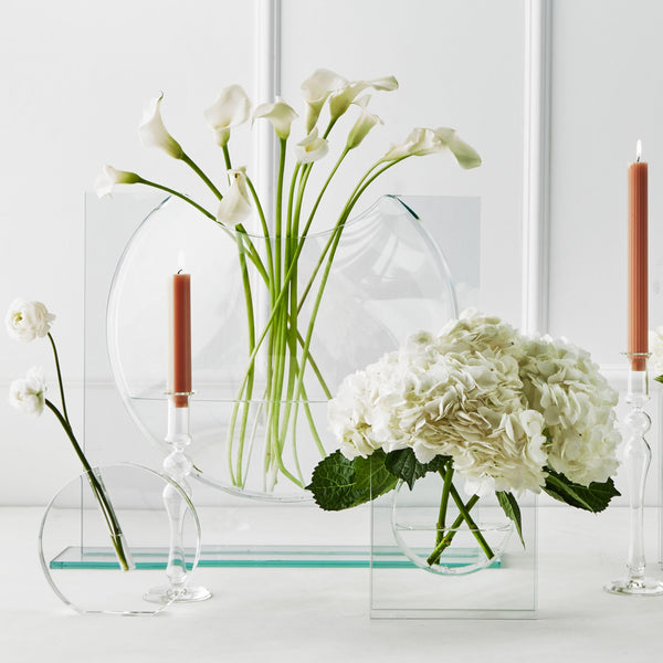 Ellipse Glass Vase — Modern Sculptural Decorative Vase