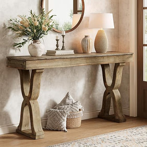 63" Farmhouse X-Leg Console Table