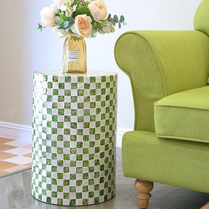 Capiz Shell Drum Side Table & Garden Stool