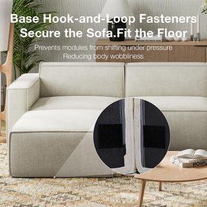 Modular Sectional Sofa with Ottoman, No-Assembly Chenille Couch