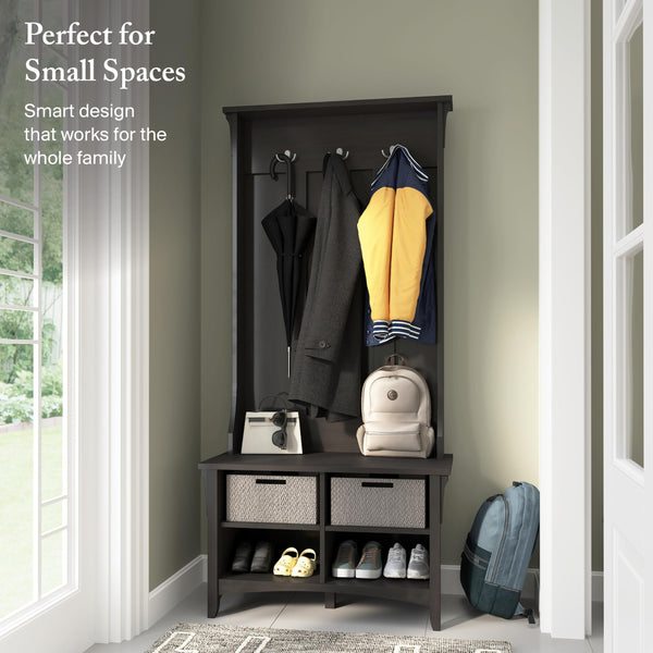 Hall Tree with Shoe Storage Bench and Cubby Organizer