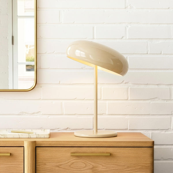 Ayla Globe Table Lamp — Dimmable LED, Metal Dome Shade