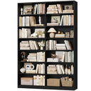 7-Tier Dual-Row Bookshelf with 14 Open Shelves