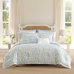 Floral Cotton Comforter Bedding Set with Shams & Pillows