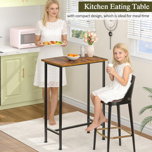 Compact Industrial Bar Height Table for Narrow Spaces