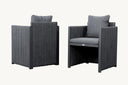 Modern Outdoor Aluminum Patio Dining Chair with Olefin Cushions