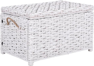 Wicker Storage Trunk with Removable Lid