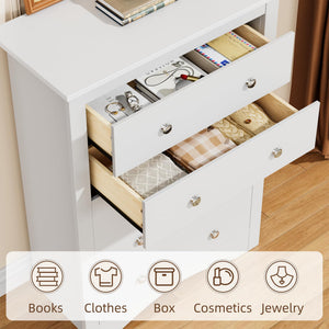 5-Drawer Wooden Dresser & TV Stand