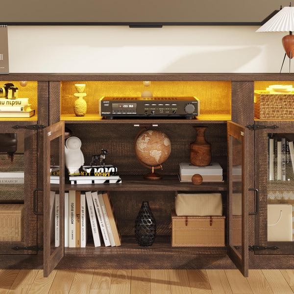 4-Piece Entertainment Center with Bookshelves, 157"W