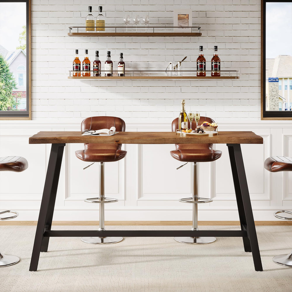 Solid Wood Counter Height Bar Table