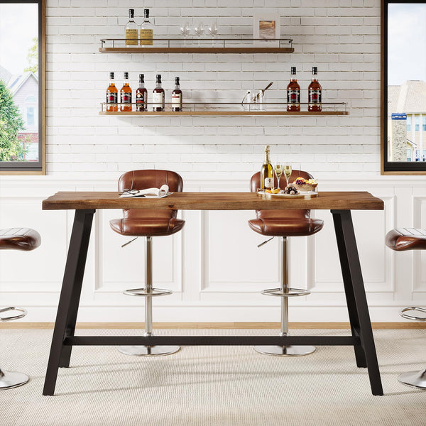 Solid Wood Counter Height Bar Table