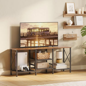 TV Stand for 55 Inch TV with 3-Tier Open Shelves