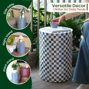 Capiz Shell Drum Side Table & Garden Stool