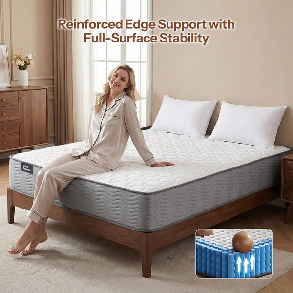 10-Inch Firm Hybrid Mattress with Pocket Coils & Pressure Relief