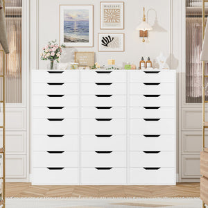 Tall 8-Drawer Dresser with Groove Handles