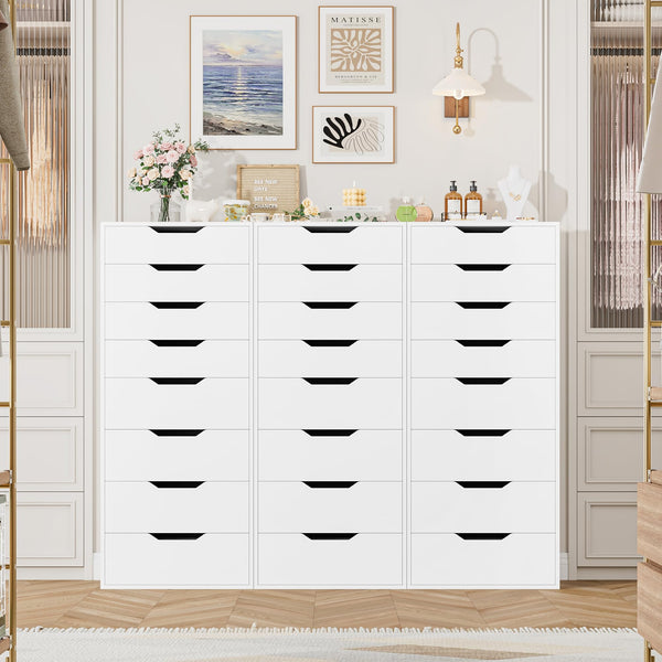 Tall 8-Drawer Dresser with Groove Handles