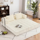6-in-1 Convertible Sleeper Sofa Bed with Corduroy Folding Mattress & Modular Frame