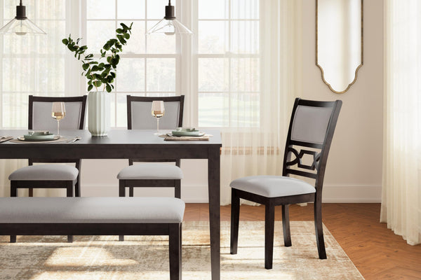 6-Piece Upholstered Dining Table Set with Bench