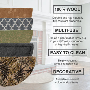 Wool Hearth Rug – Semicircular Fireplace Rug