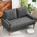 2-Seat Loveseat Sofa with Solid Wood Legs