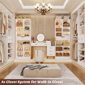 8-Tier Tall Narrow Bookshelf with Drawer