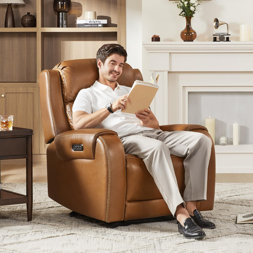 Power Recliner Chair with Adjustable Headrest & USB Ports