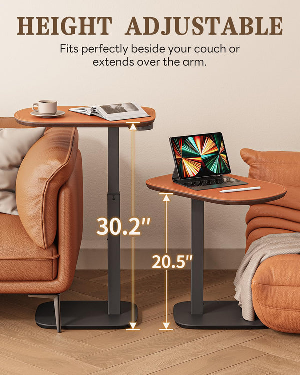 Swivel C-Shaped Side Table with Adjustable Height