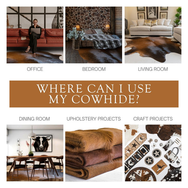 Genuine Cowhide Area Rug – Mahogany Brown